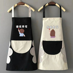 家庭用防水防油キッチンネット赤長袖エプロン女性作業服ファッション韓国版大人カバーはロゴを決めることができる