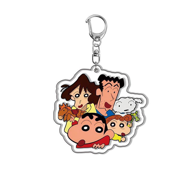 Crayon Shin-Chan Animación Periférico Nohara Shinsuke Xiaokui Xiaobai Nini Colgante de llavero de acrílico entre vientos