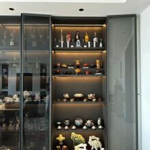 钉制书柜门极简玻璃门酒柜玻璃橱柜玻璃门极简屏风玻璃柜门