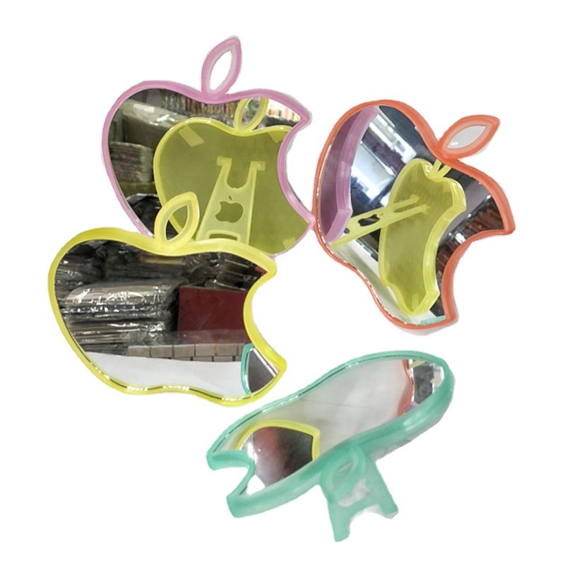 Apple espejo de maquillaje de color plástico de escritorio de un solo lado espejo