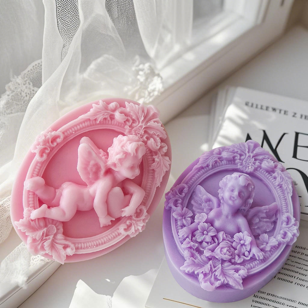 Jiahuimei Angel vela molde de silicona DIY ángel aromaterapia yeso decoración listado molde de silicona