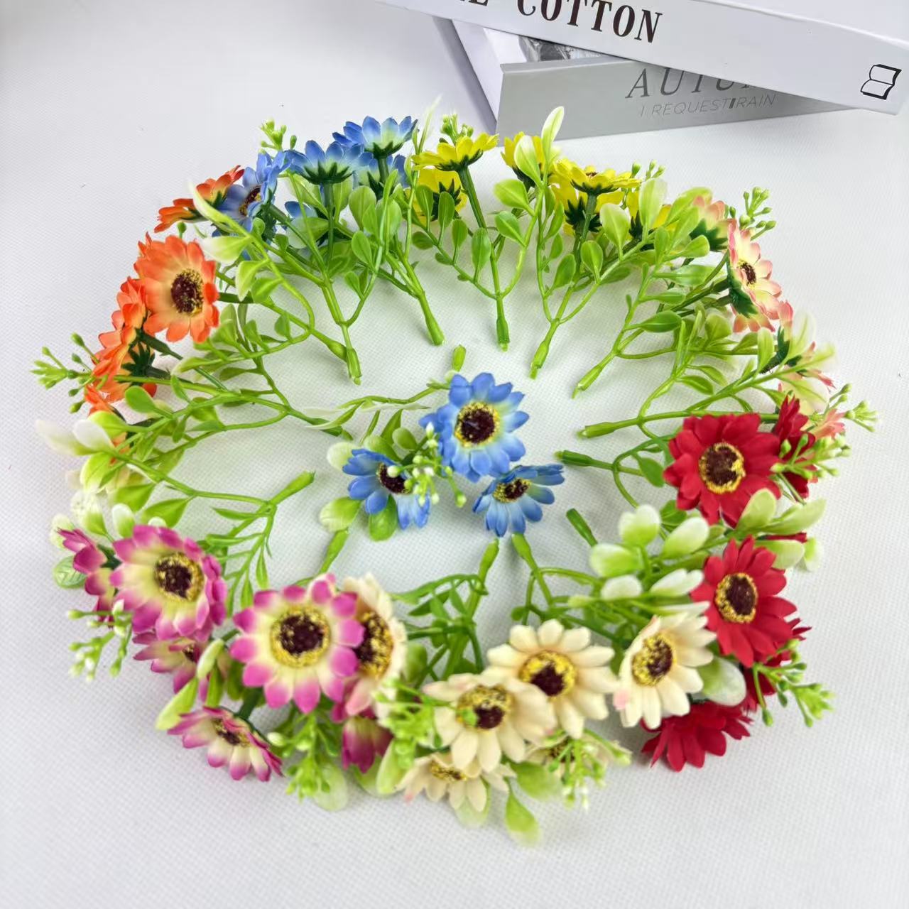 Pastoral pequeña flor fresca guirnaldas de flores tocado de novia fotografía accesorios de vacaciones joyas tocado de flores de pinza mini