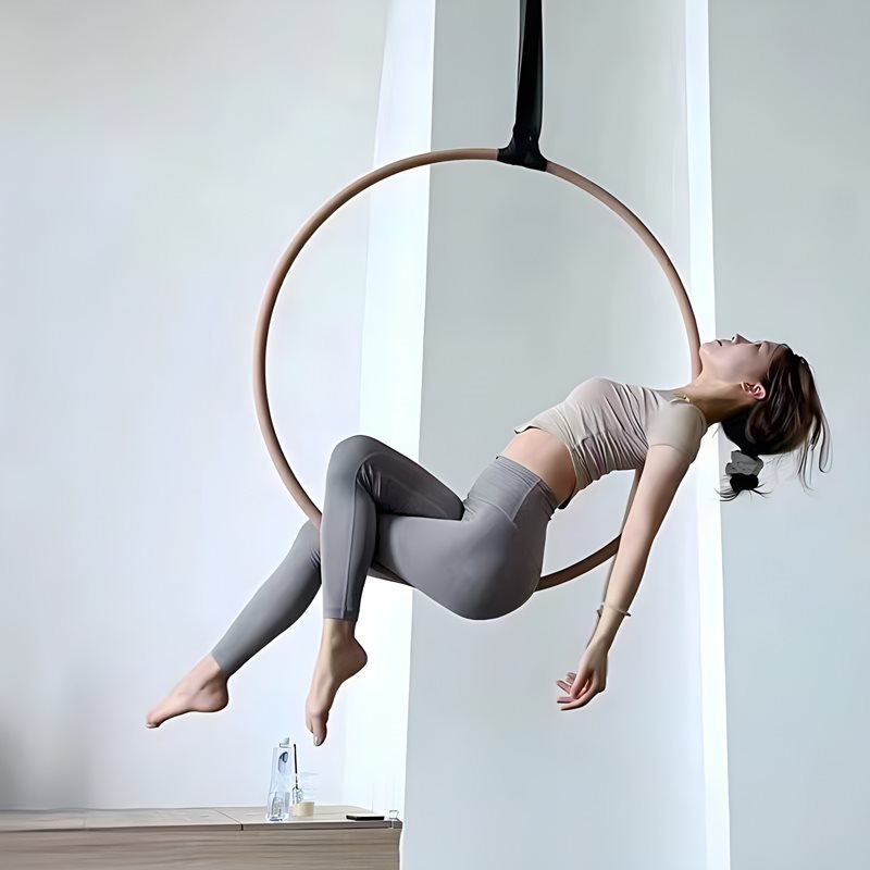 无耳单耳空中瑜伽吊环钢管舞蹈杂技环舞空中商演杂技体操健身吊环