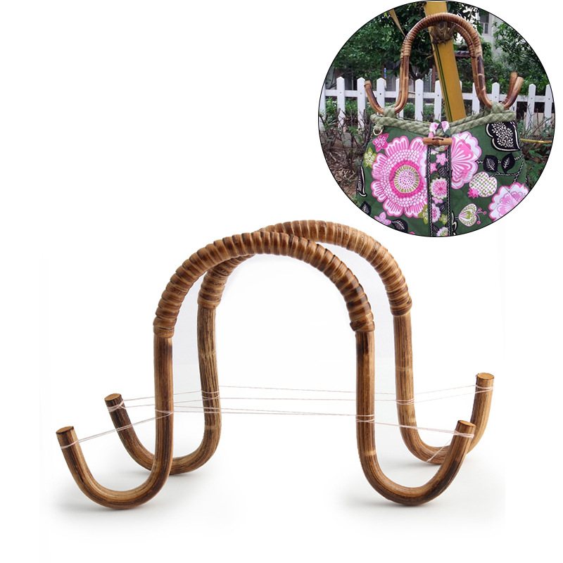 Manual de caña trenzada bolsa de arco de mano pastoral viento fresco natural ecológico adaptación universal accesorios de bolsa de mujer image 5