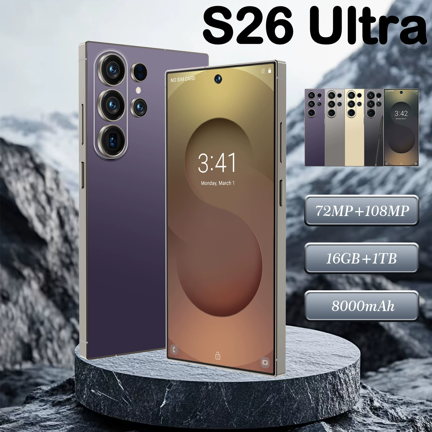 (Граница пересечения, торговля), S26, смартфон, Android 6.9, диагональ 6.9 дюйма, прямые продажи завода