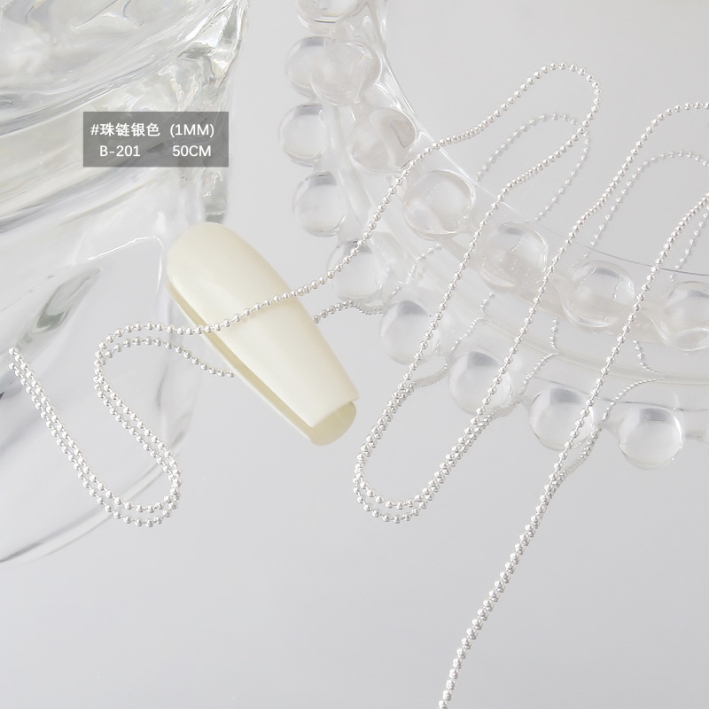 실버 1.0mm 스틸 볼 체인 [약 50cm]