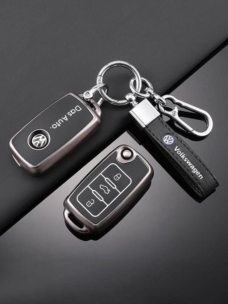 Adecuado para la funda de la llave Volkswagen Sagitar todo incluido TPU patrón de piel exploración Yue Passat Bora LaVida Yue hebilla de la caja protectora