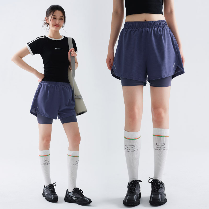 Running Skirt Shorts for Women, Anti-Exposure, High-Waisted, Butt-Lifting, Tennis, Running, Two-In-One Yoga Fitness Shorts