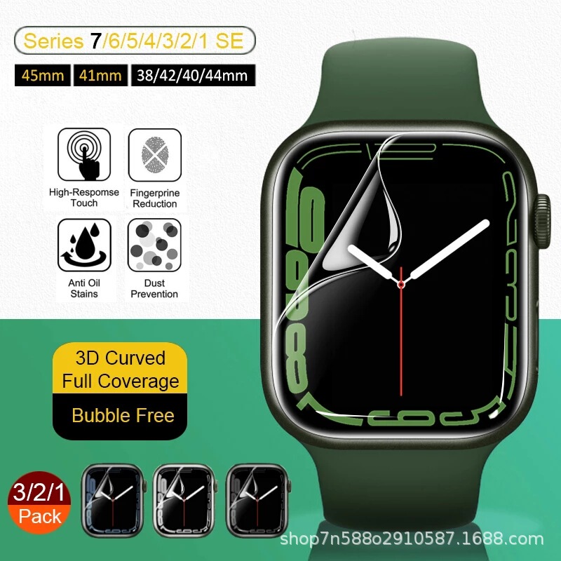 For Apple Apple Watch76 Watch Full Coverage iWatchs87 Hydrous Film Transparent Screen Protector For Apple Apple Watch76 Watch Full Coverage iWatchs87 Hydrous Film Transparent Screen Protector
