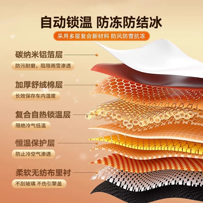cubierta de nieve de automóvil cubierta anticongelante de invierno parabrisas frente cubierta anticongelante de nieve cubierta anticongelante cubierta de tela de parabrisas cubierta de ropa de automóvil invierno