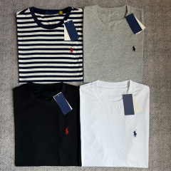 PLラフ小馬標クラシック男性綿丸首半袖tシャツシンプル百合上着半袖