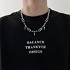 Small design necklace, accessory hip-hop style for beloved, punk style, trend of season, European style