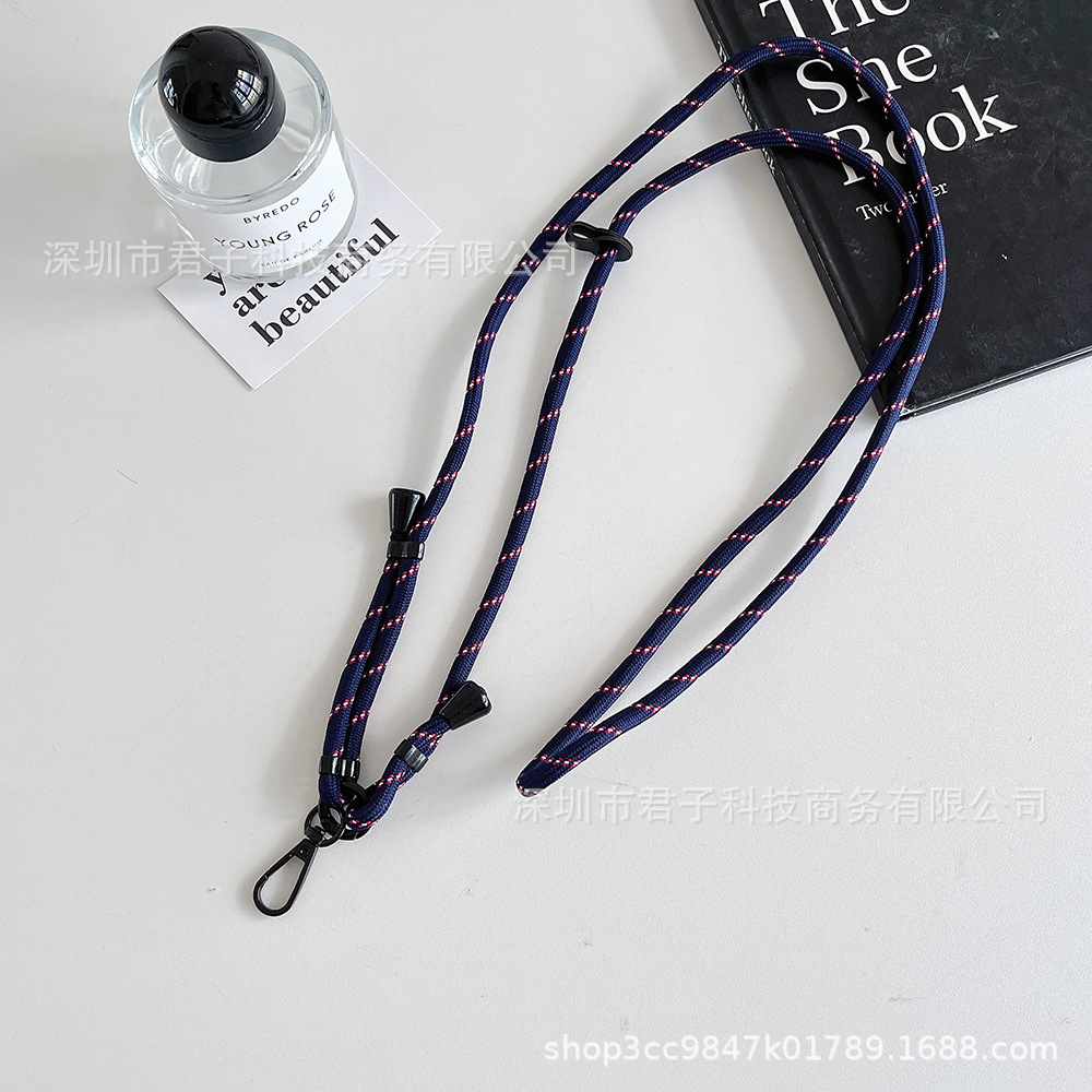 Personalidad japonesa y coreana de doble botón colgante colgante de doble botón colgante ajustable de hombro colgante de cuello para teléfono móvil bolso universal cuerda de botella de agua