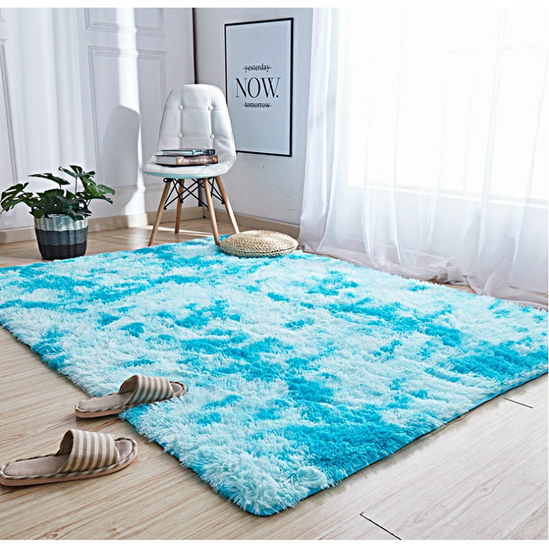 Alfombra de lana de seda impresión PV alfombra teñida alfombra de la sala de estar estudio dormitorio alfombra de noche alfombra de felpa casa