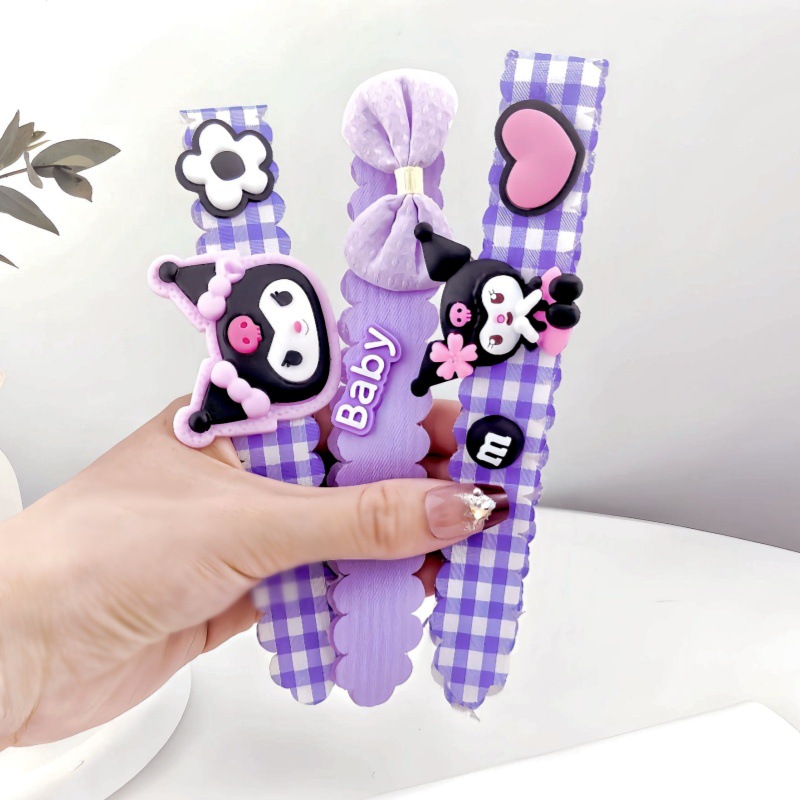 Niños nuevos Koolomi velcro para el cabello chicas coreanas en línea frange pegatinas de cabello rotas pegatinas de dibujos animados bandas de cabello toque
