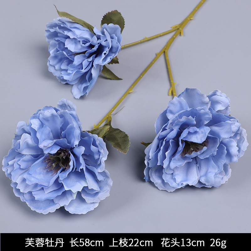 蓝色系仿真花婚礼婚庆场地场景布置道具装饰花艺花材花束假花批发|undefined
