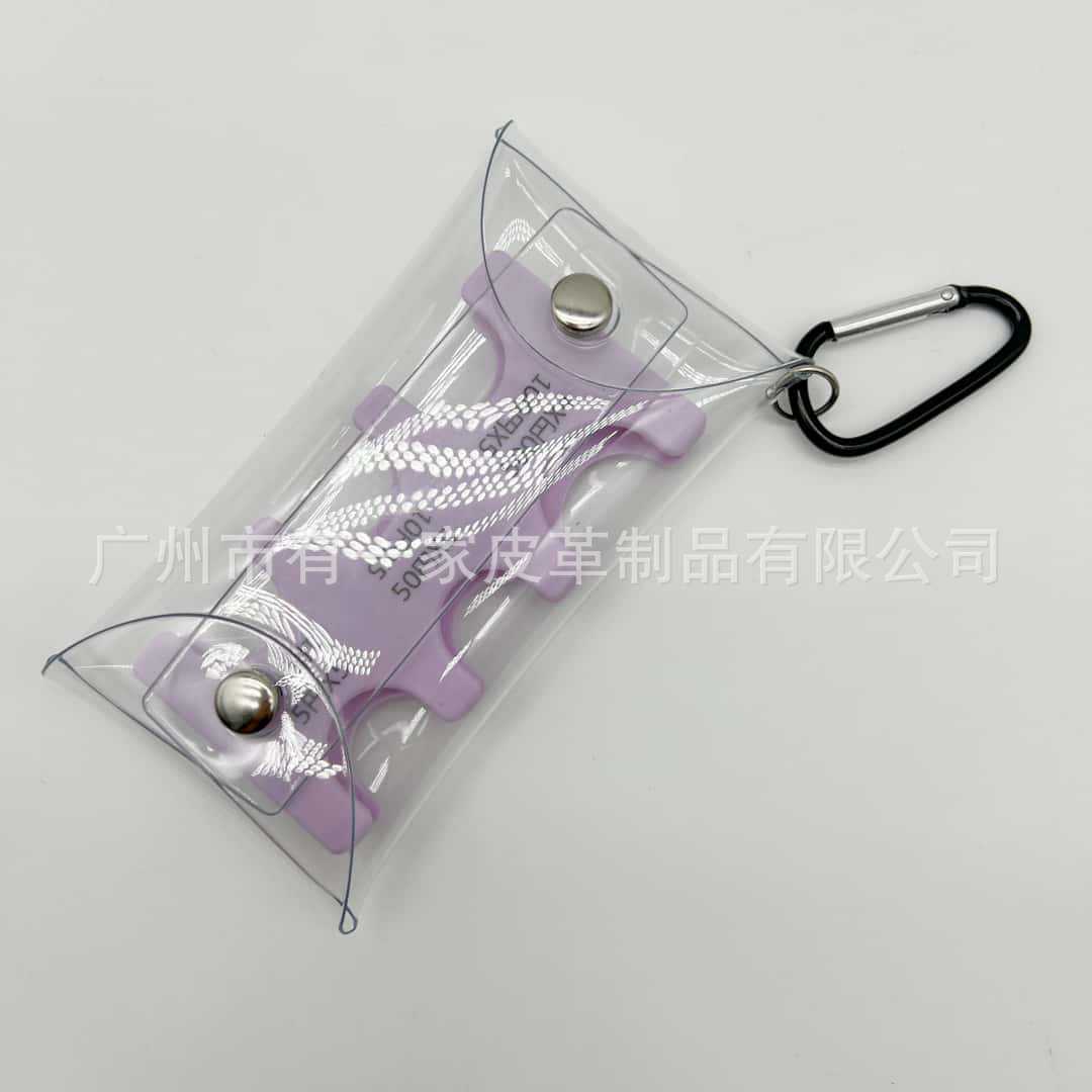 現物硬貨クリップ携帯型硬貨分類透明pvc小包登山ボタン付き硬貨プラスチックケース収納バッグ