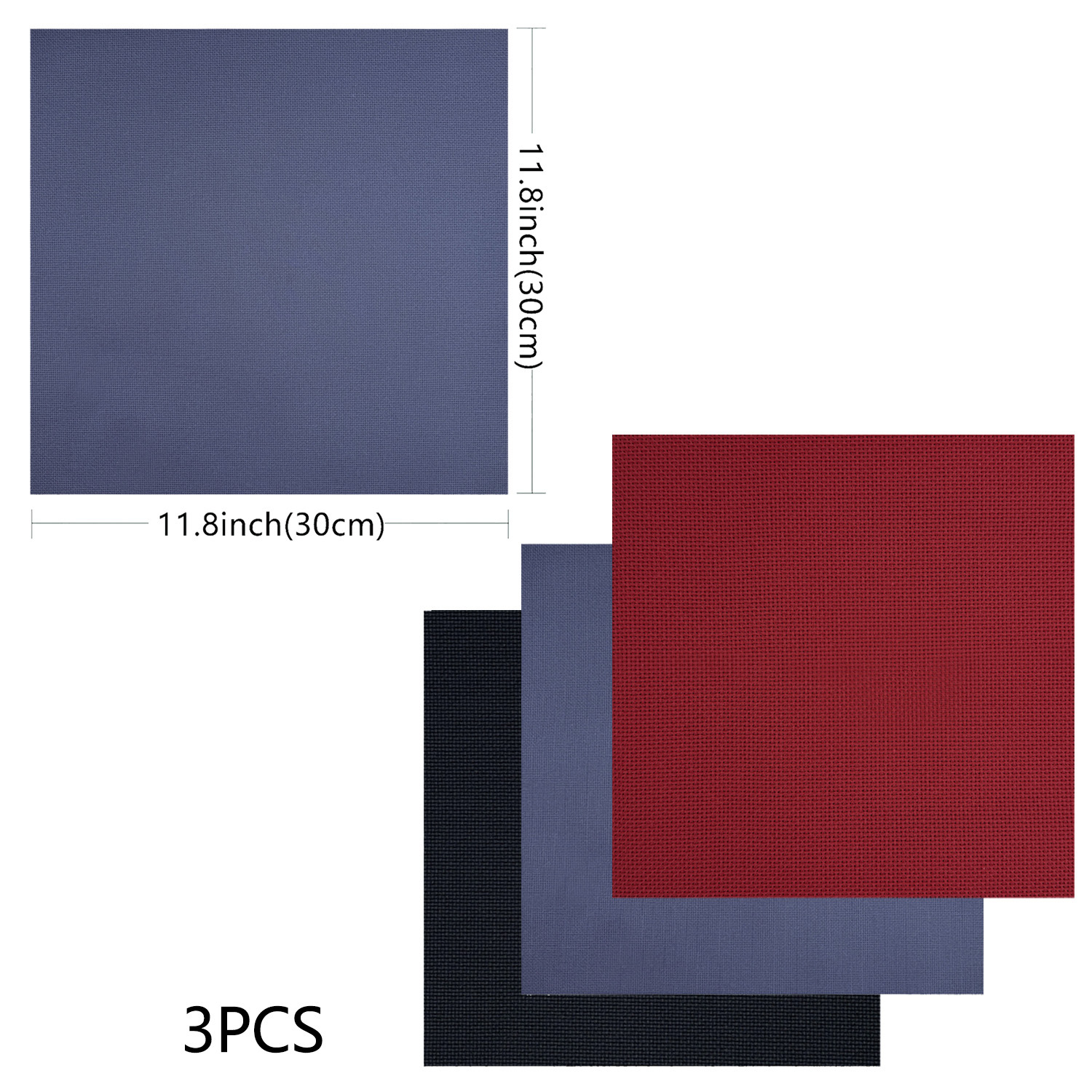 Color sólido sin impresión de cascada de bordado de cruz 14CT 3 piezas de bordado de cruz para principiantes puede ser transfronterizo image 4