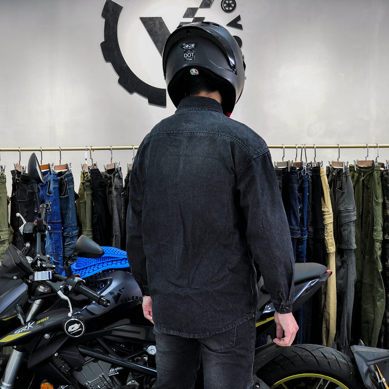 VOLERO motocicleta montar chaqueta de mezclilla de los hombres y las mujeres de la vendimia ocasional chaqueta de la motocicleta camisa anti-caída traje de chaqueta