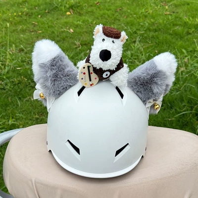 Helmet Decoration Recommended by – Motosiklet dəbilqələri - no-helmet-khaki-vest-west-highland-white-terrier-gray-ears-white-tips-bells
