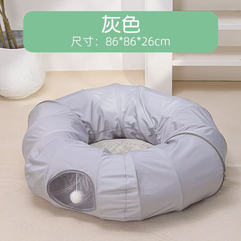 夏用猫用トンネル型ドーナツ型ベッド 猫用品 四季通用 ペット用品メーカー ロゴ追加可能|undefined