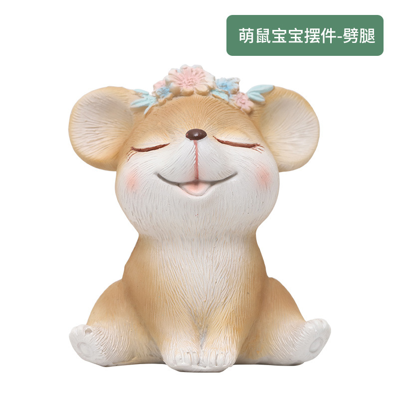 Adornos de bebé lindo ratón-piernas divididas