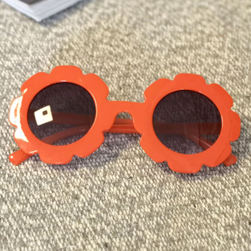 New Fashion Sunflower Children's Sunglasses Cross-Border Round Frame Flower Pattern Lens Petal-Like Sunglasses, Lovingly Designed for Comfort