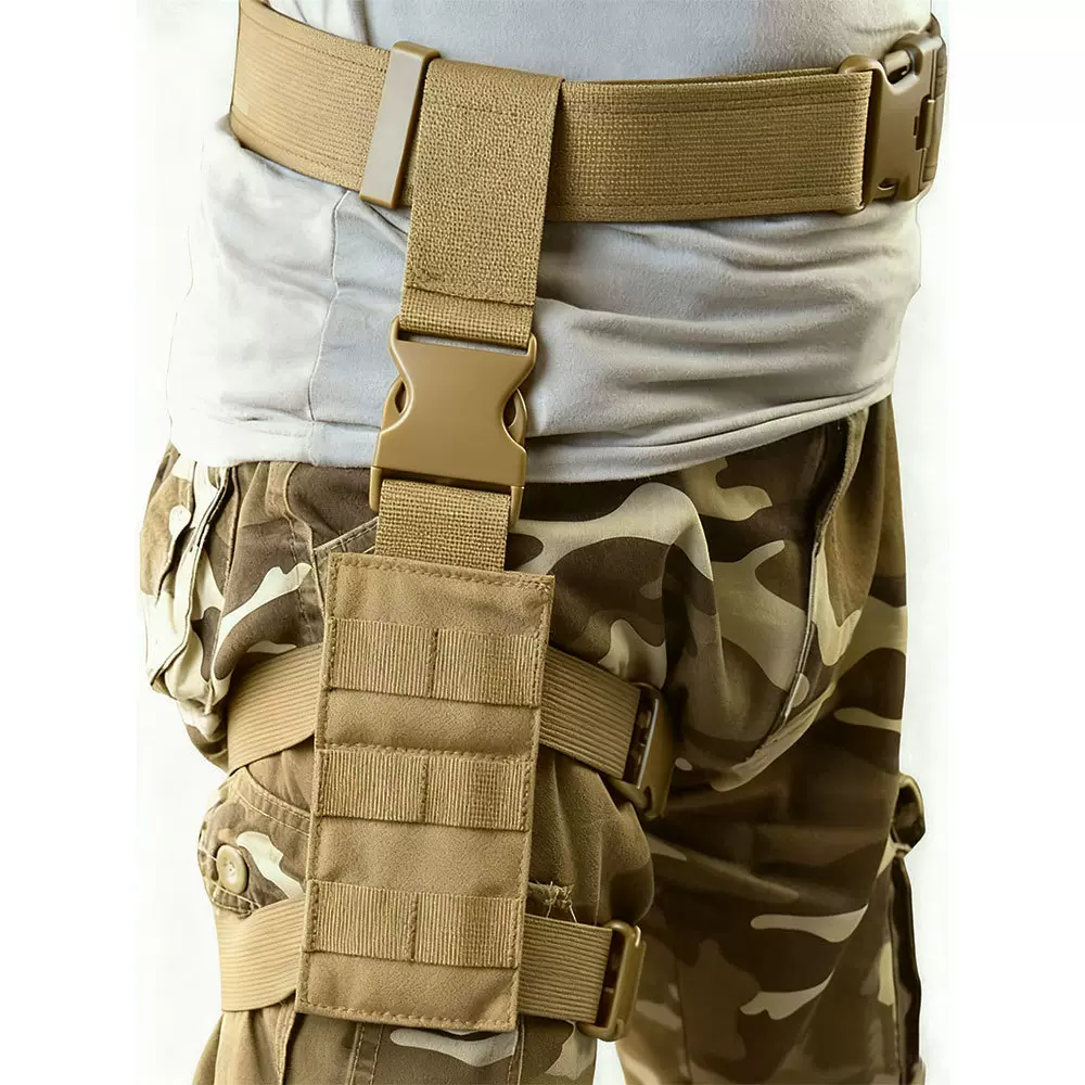 CS模拟迷彩挂轻便腿配件真人CS户外战术战术腿包户外多口袋包均码