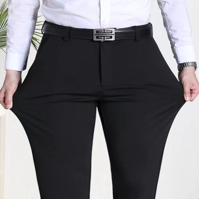 business affairs Western-style trousers man Casual pants Men's trousers summer Thin section Middle and old age Elastic force Easy Straight Borneol trousers