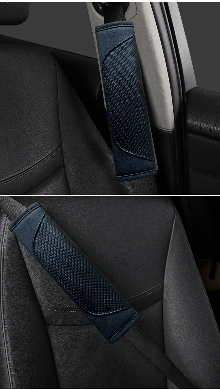 711 Amazon TEMU Explosive Cross-border Leather Embossed Car Seat Belt Shoulder Cover Protective Cover Safety Belt Cover