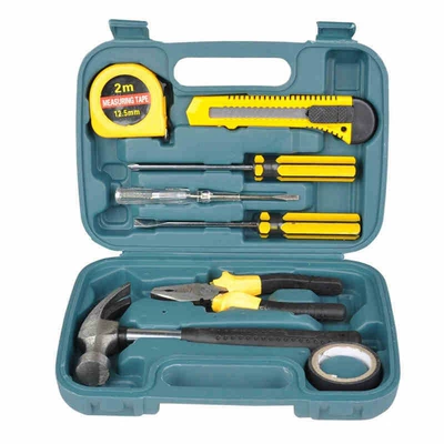 Hardware Tool Combination Rectangular Storage – Repair kit - 9-piece-set