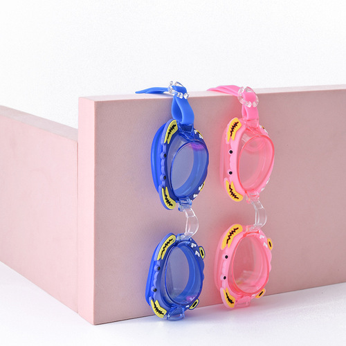 Children's Swim Goggles Cartoon Unisex Swimming Goggles Waterproof Anti-Fog High Definition Large Frame Diving Goggles Swim Gear
