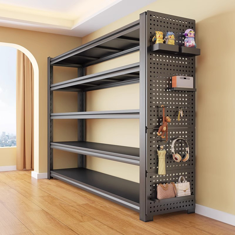 Household Shelf Storage Rack Balcony Steel Multi-Layer Floor-Standing Simple Storage Rack Storage Room Supermarket Express Delivery Storage Rack