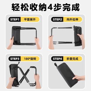 Travel hand loop bag, folding pony for fishing, handheld train for traveling for camping