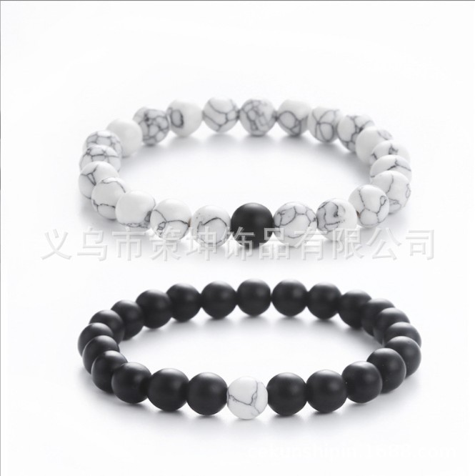 matte turquoise fashionable beaded bracelet handmade natural stone