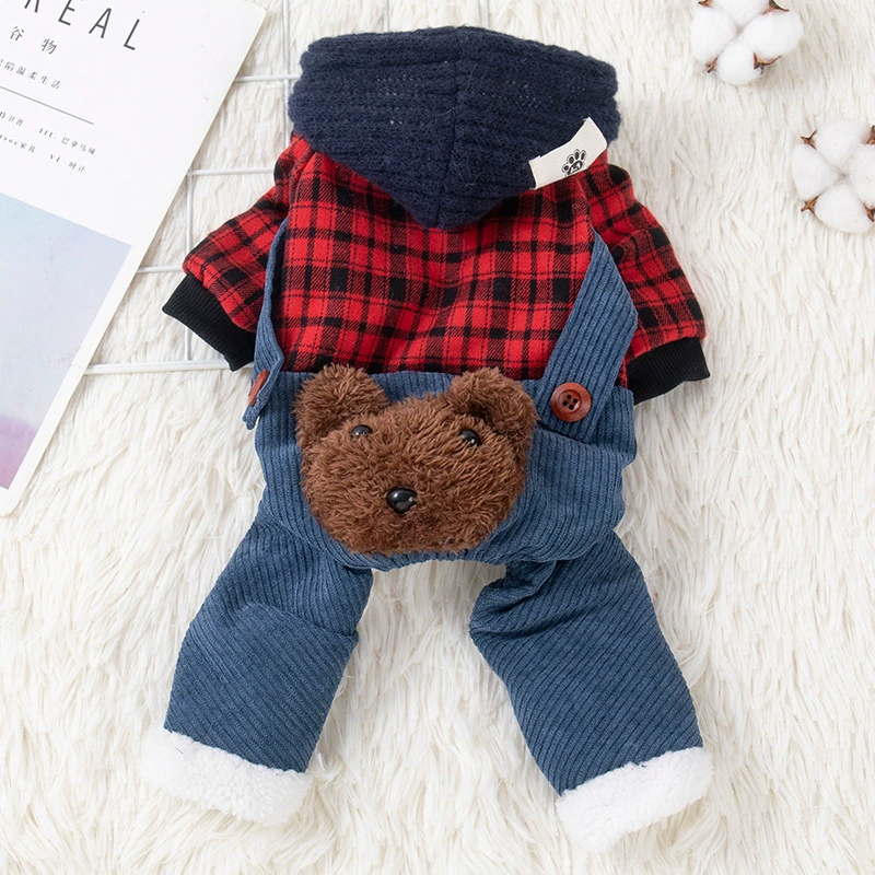 Собачья одежда утолщена осенью и зимой теплая одежда