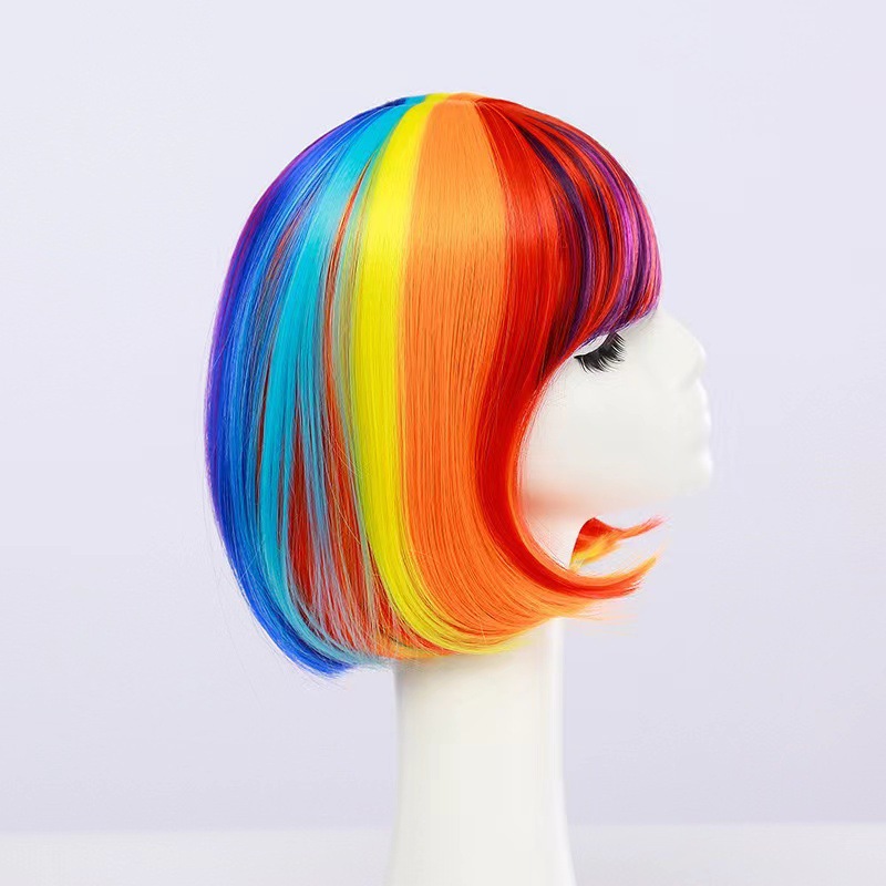 Nuevas pelucas de comercio exterior transfronterizas mujeres fibra de cabello europea y americana de alta temperatura seda larga pelucas fabricantes al por mayor