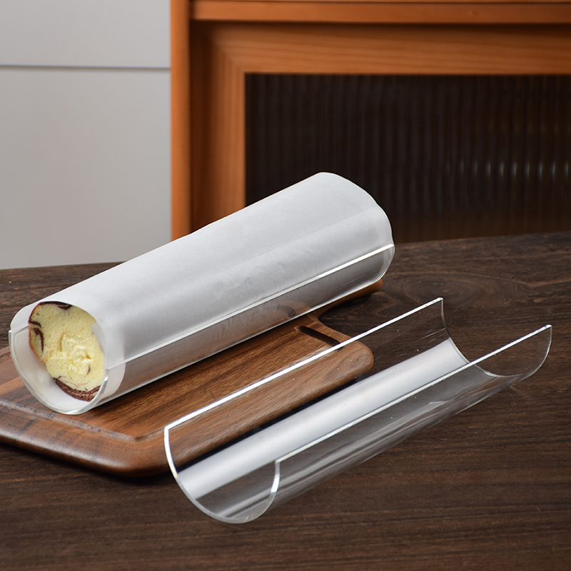 Molde de formación de rollos de pastel refrigerable fijador de rollos de pastel suizo papel de aceite acrílico herramienta de horneado