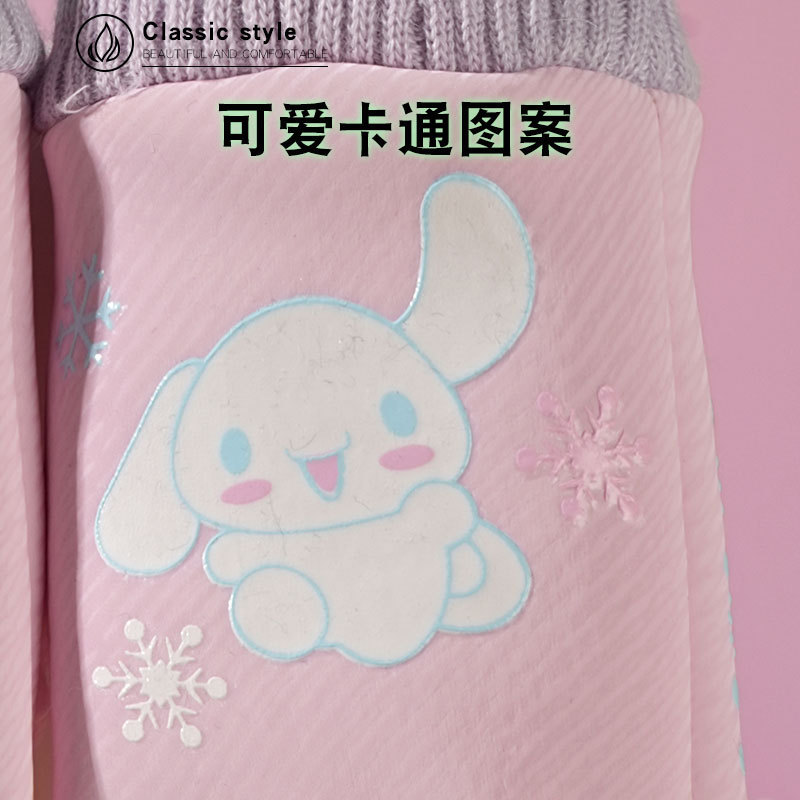 Guantes para niños de invierno para hombres y mujeres esquiar al aire libre y montar en bicicleta para jugar con cinco dedos antideslizantes impermeables lindos guantes cálidos