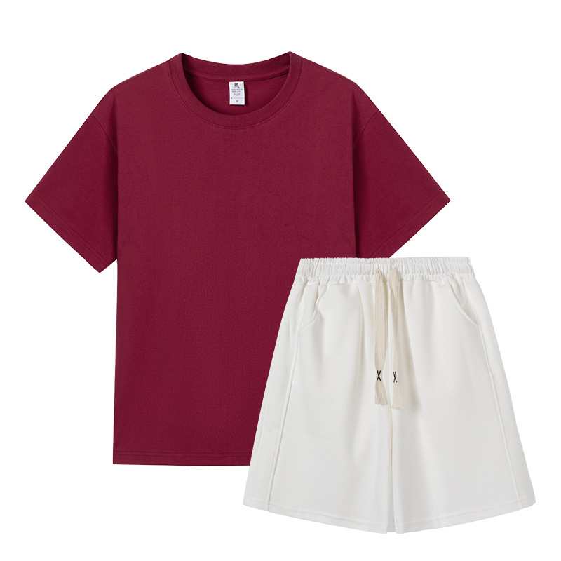 Step into Pure Cotton Short-Sleeved T-Shirt Shorts, Men's and Women's Fashion Casual Suits, Large Size T-Shirt Two-Piece Loose Women's Clothing Step into Pure Cotton Short-Sleeved T-Shirt Shorts, Men's and Women's Fashion Casual Suits, Large Size T-Shirt Two-Piece Loose Women's Clothing