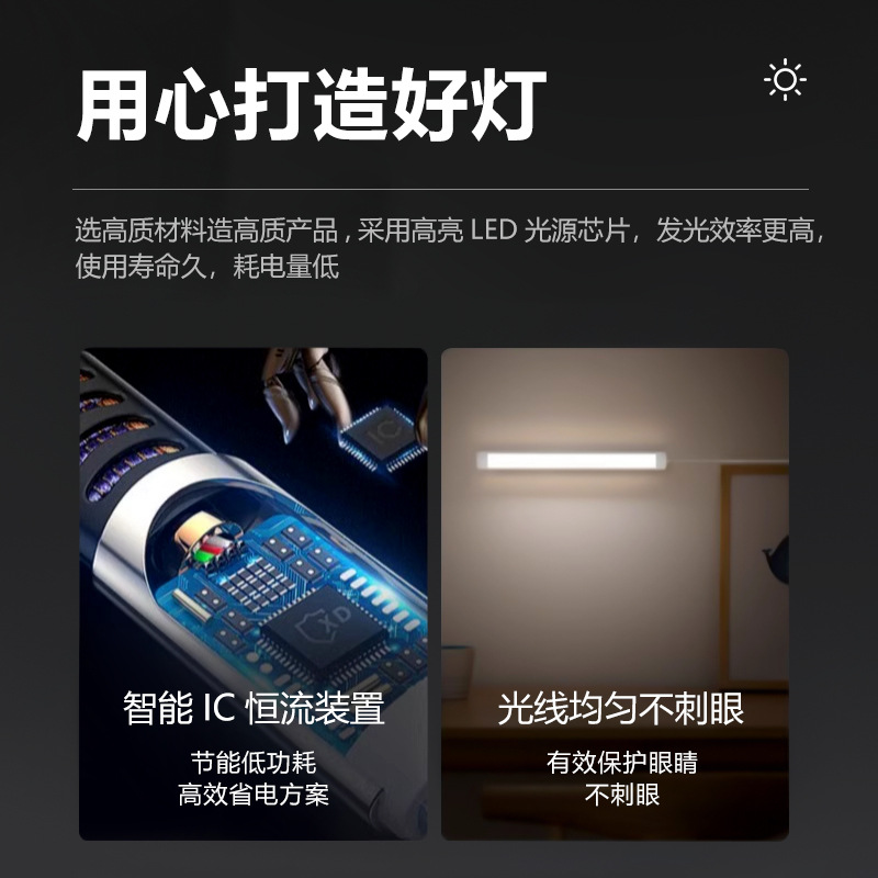 lámpara de barra LED super brillante lámpara fluorescente de ahorro de energía conjunto completo de lámpara de oficina de barra integrada para el hogar tres tubos de lámpara de pasillo