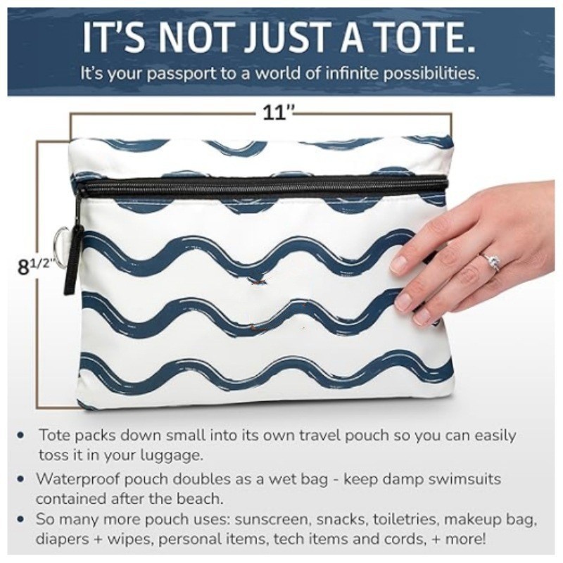 Spot Beach Handbag Bolsa de viaje plegable impermeable y a prueba de arena grande Bolsa de almacenamiento portátil portátil de gran capacidad
