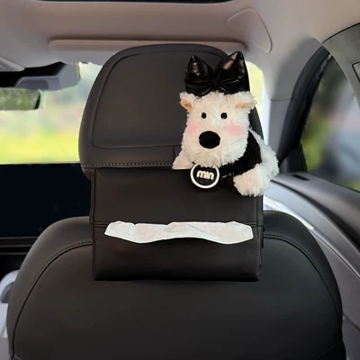 2026 New West Highland Car Car tissue box/set - black-knot-black-bag-black-sweater-west-highland-top-right-black-square-nappa-bag