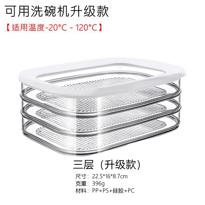 Caja de almacenamiento transparente transparente para lavado a máquina especial transfronterizo con tapa para refrigerador de cocina de grado alimenticio