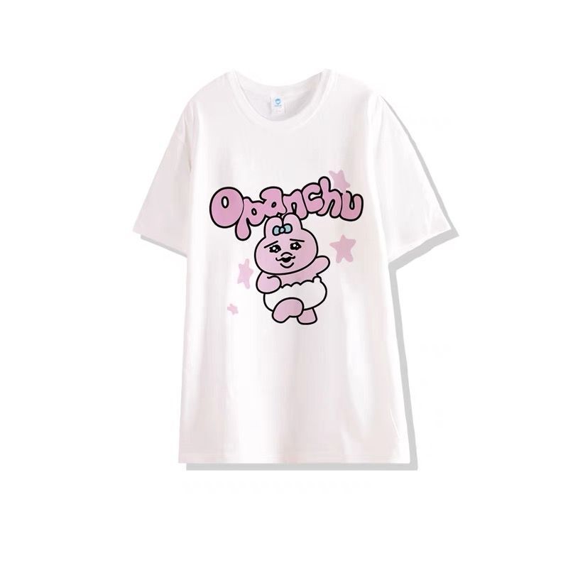 Japanese Style Cartoon opanchu Rabbit Underwear Rabbit Pajamas Women's Summer Short-sleeved Trousers Round Neck Pure Cotton Household Clothing Fashion
