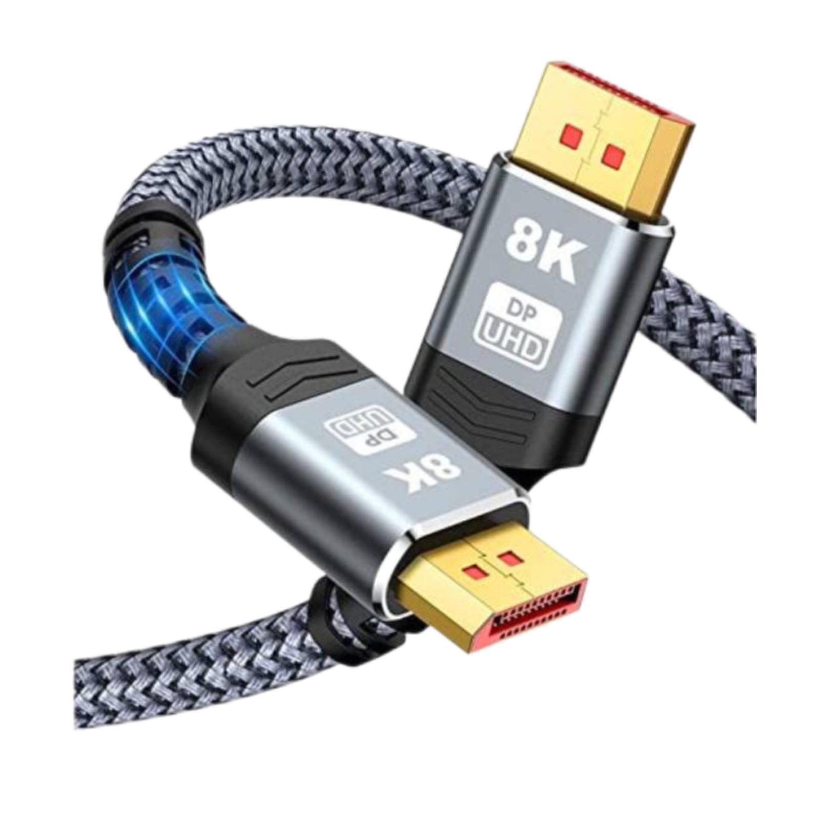 Dp línea macho a macho 8k monitor de computadora displayport cable adaptador de interfaz dp línea 1.4 dp versión dp cable