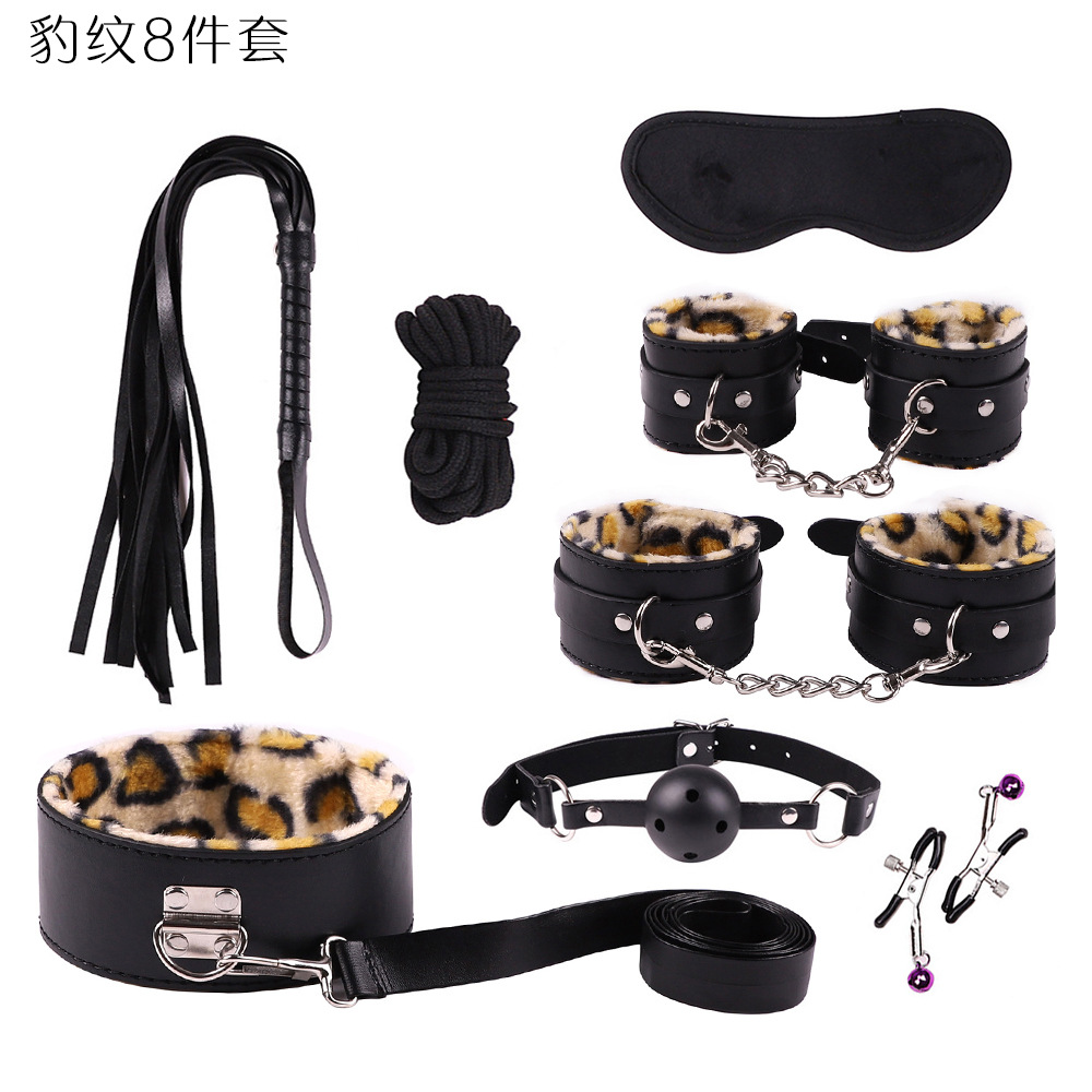 SM comercio exterior de 10 piezas de cuero sexy traje de peluche vinculante de 10 piezas juguetes alternativos productos sexuales