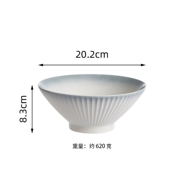 Gradient Dandy Gray-8-Inch Ramen Bowl