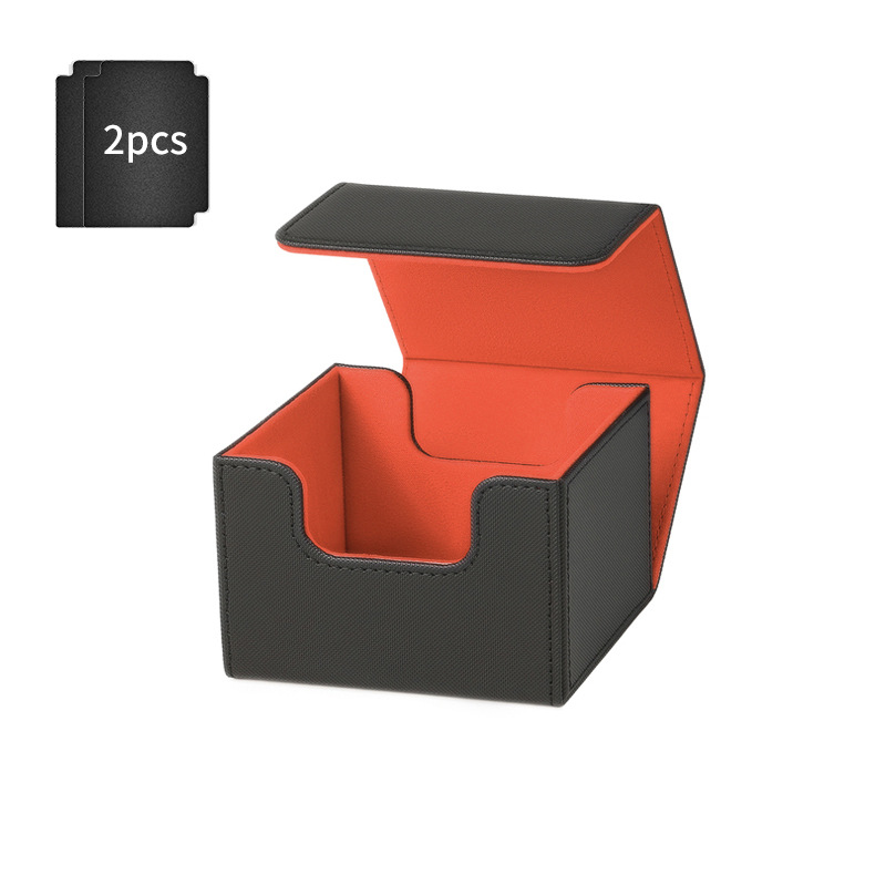 측면 삽입 상자 100+ 검정색 및 주황색(검정색 스페이서 2개와 함께 제공)