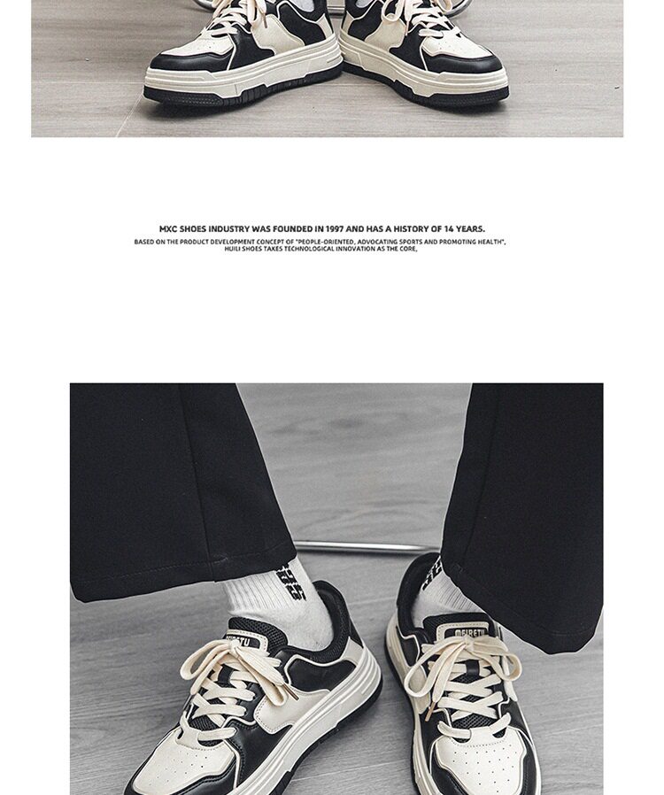 Giày thể thao nam sneaker cổ thấp đế bằng kiểu Mỹ thời trang — K88 m màu nâu, K88 m màu đen chi tiết 7